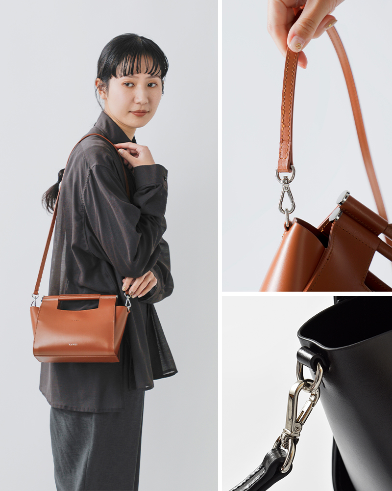 YAHKI(ヤーキ)ダブルフェイスレザー2wayクロスボディバッグyh-767