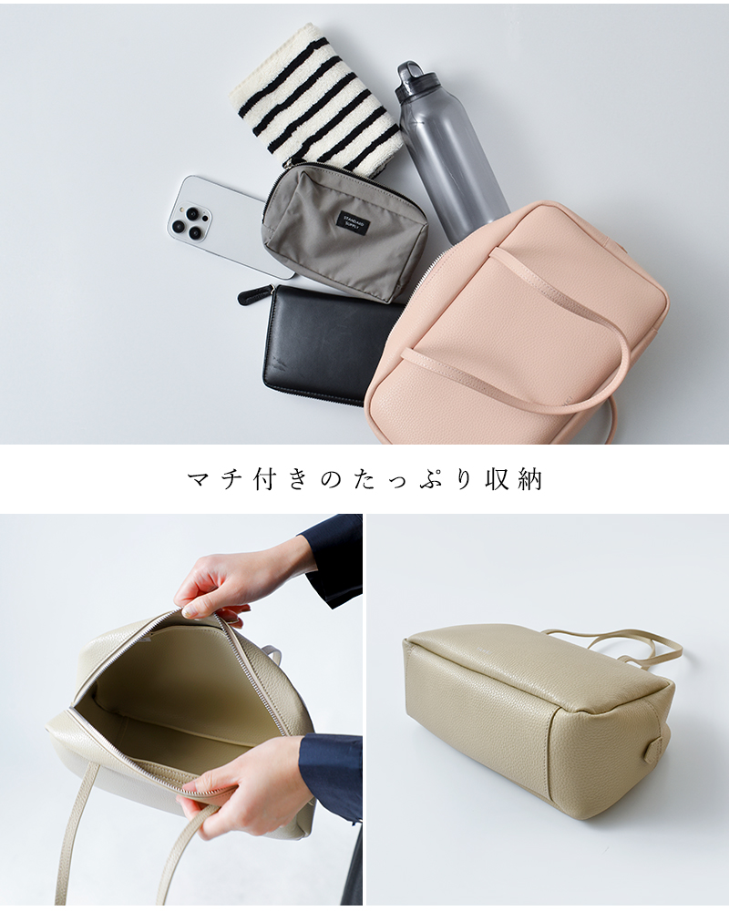 YAHKI ヤーキ シュリンク ダブルフェイスレザー ハンドバッグ yh-772