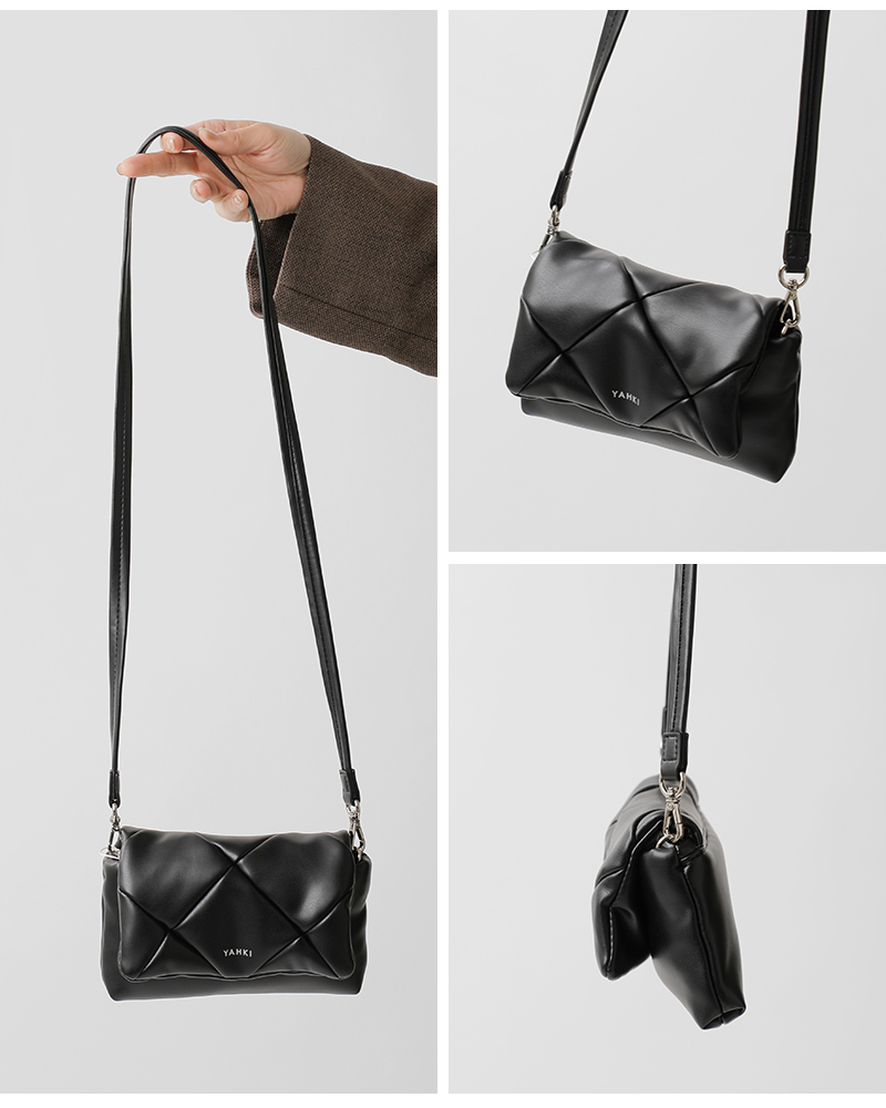 YAHKI(ヤーキ)フェイクレザーフラップショルダーバッグyh-783