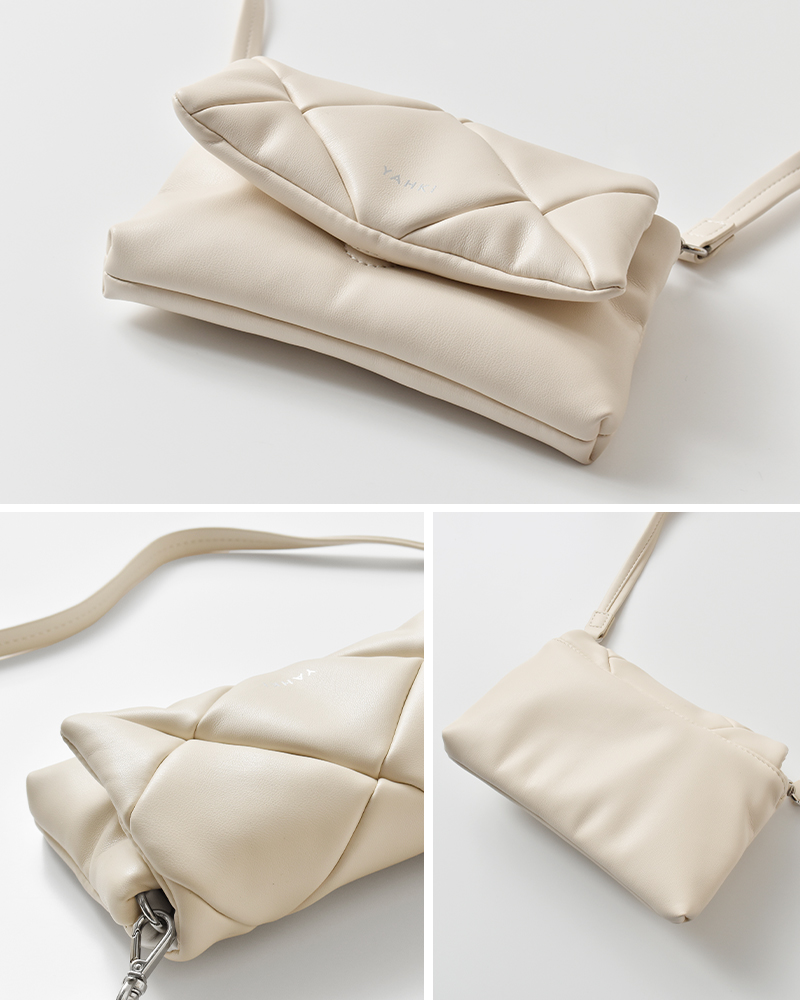 YAHKI(ヤーキ)フェイクレザーフラップショルダーバッグyh-783