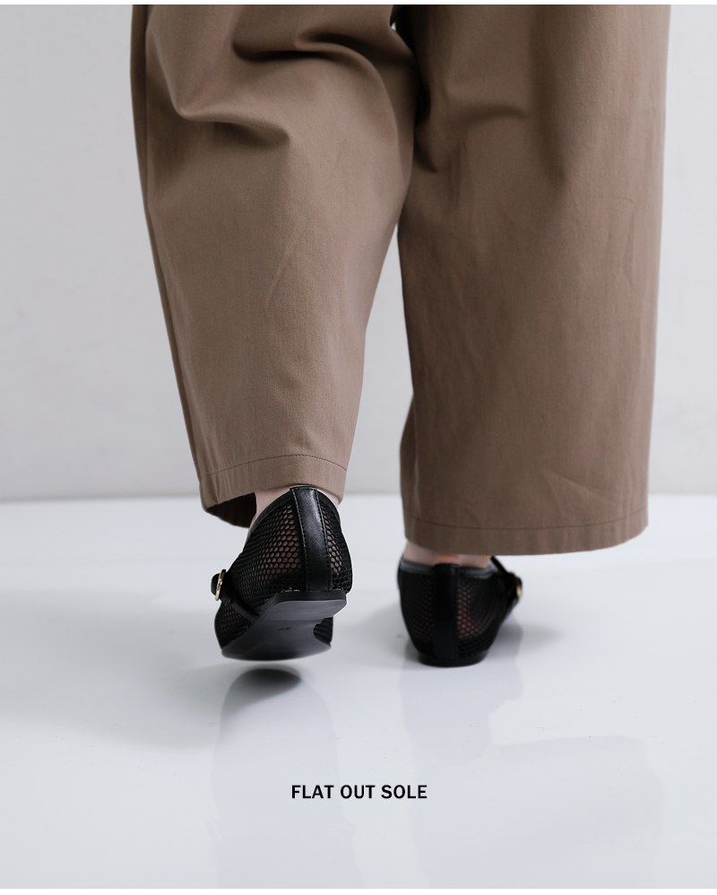 VELETTO(ベレット)シンセティックレザーメッシュストラップバレエシューズzh-25s052-sl