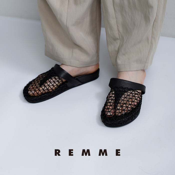 REMME(レメ)シープレザーメッシュサンダルzh-26s005-me
