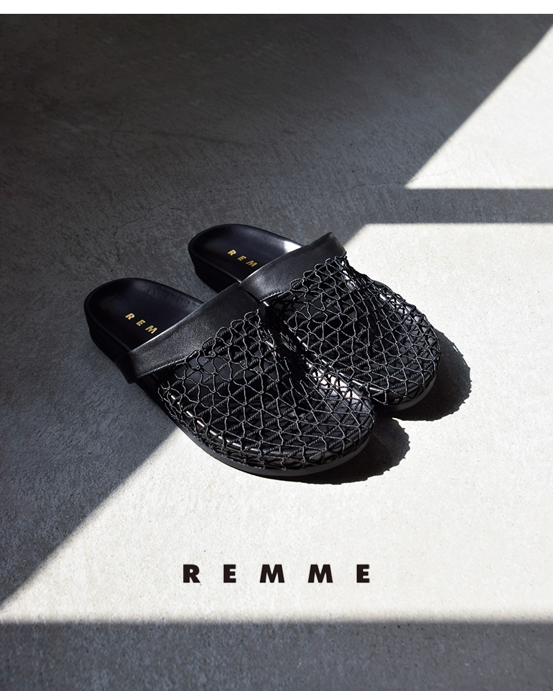 REMME(レメ)シープレザーメッシュサンダルzh-26s005-me