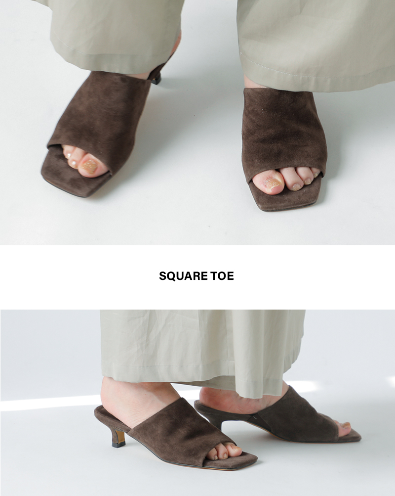 REMMEシープスエード ローヒール サンダル zh-26s025-an