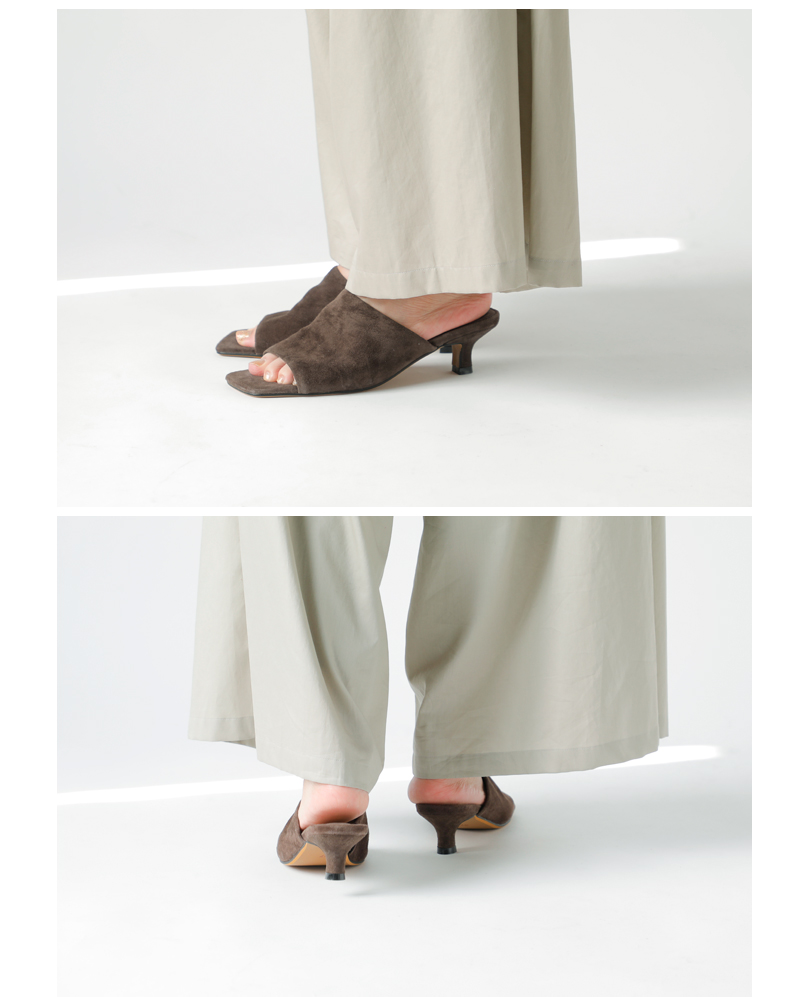 REMMEシープスエード ローヒール サンダル zh-26s025-an