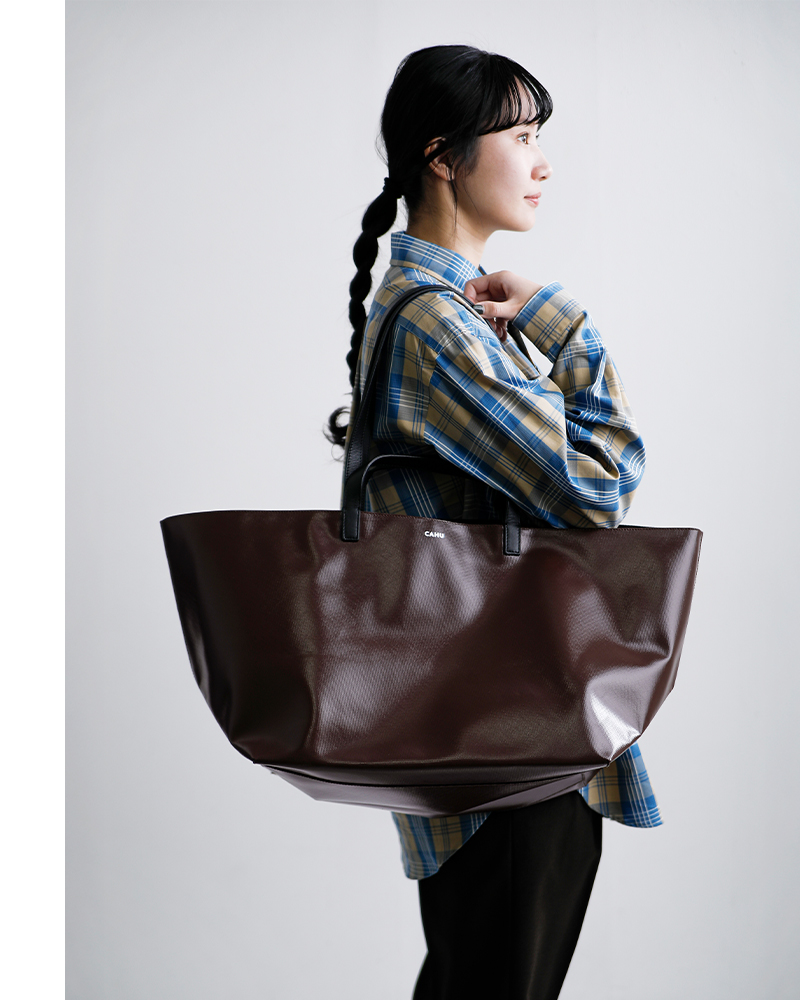 CAHU(カウ)プラティーク2wayトートバッグM“PratiqueZipM”pratique-zip-same1