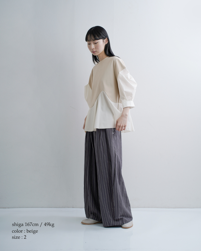 MARECHAL TERRE(マルシャルテル)カーブペプラムプルオーバーzmt261ct015