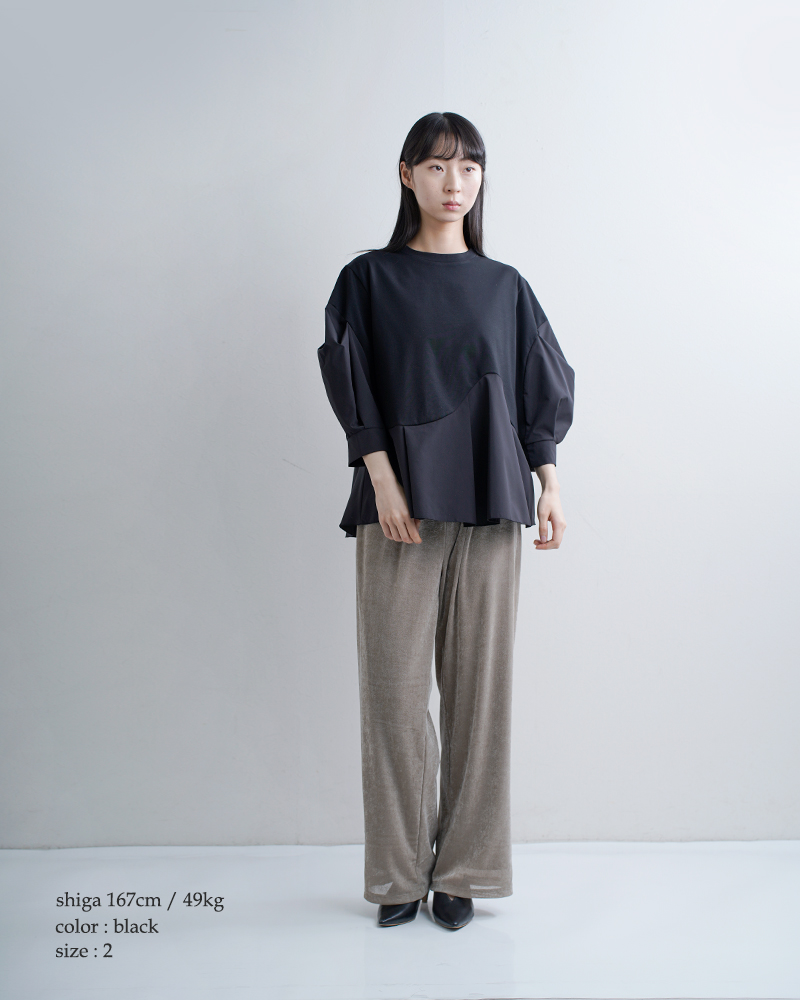 MARECHAL TERRE(マルシャルテル)カーブペプラムプルオーバーzmt261ct015