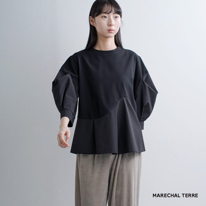 MARECHAL TERRE(マルシャルテル)カーブペプラムプルオーバーzmt261ct015