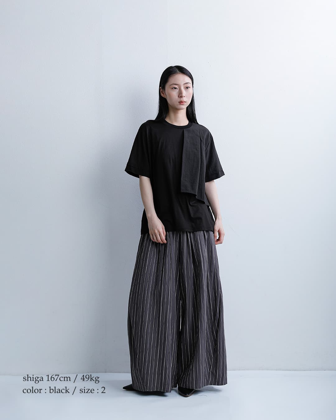 MARECHAL TERRE接触冷感 異素材コンビネーション Tシャツ zmt262ct138